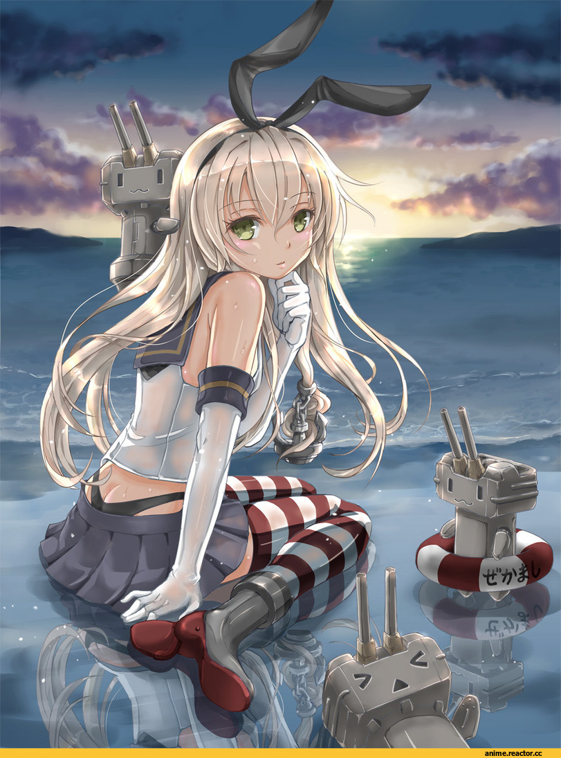 Shimakaze, Kantai Collection, tokoaoki, Anime