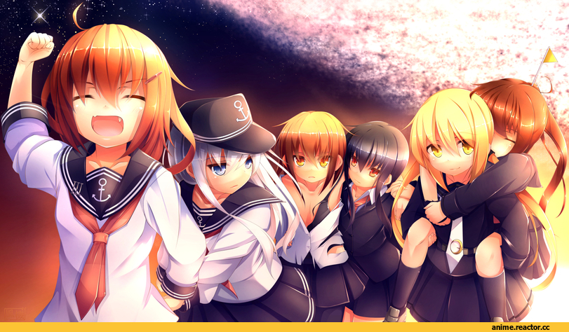 Kantai Collection, Hibiki (Kantai Collection), Ikazuchi, Satsuki (Kantai Collection), Fumizuki, Wakaba (Kantai Collection), Hatsushimo (kantai collection), Anime