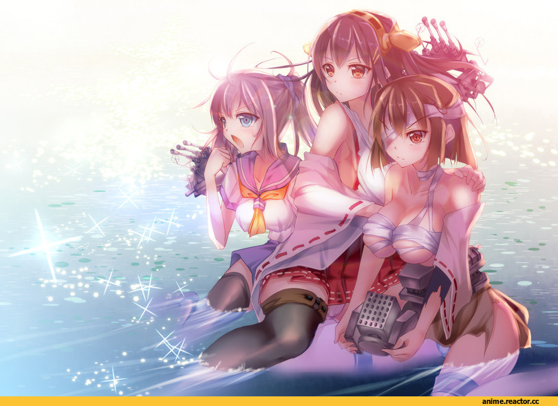 Kantai Collection, Haruna (Kantai Collection), Aoba (Kantai Collection), Hyuuga (Kantai Collection), Anime