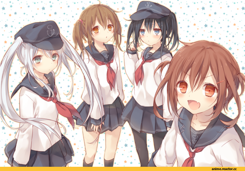 Kantai Collection, Hibiki (Kantai Collection), ikazuchi (kantai collection), Akatsuki, Inazuma (Kantai Collection), Anime