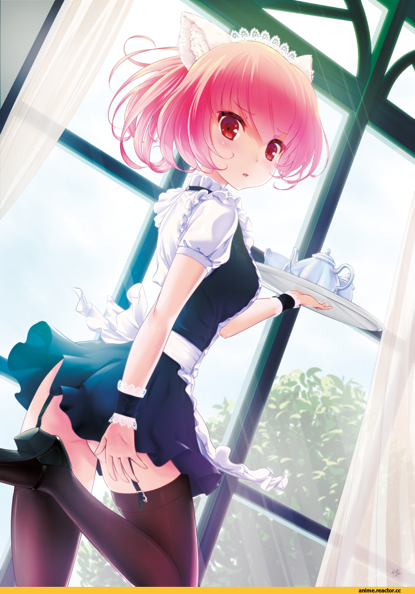 Anime Original, Anime Art, kyo (kyo21413), Animal Ears, Maid, удалённое, Anime
