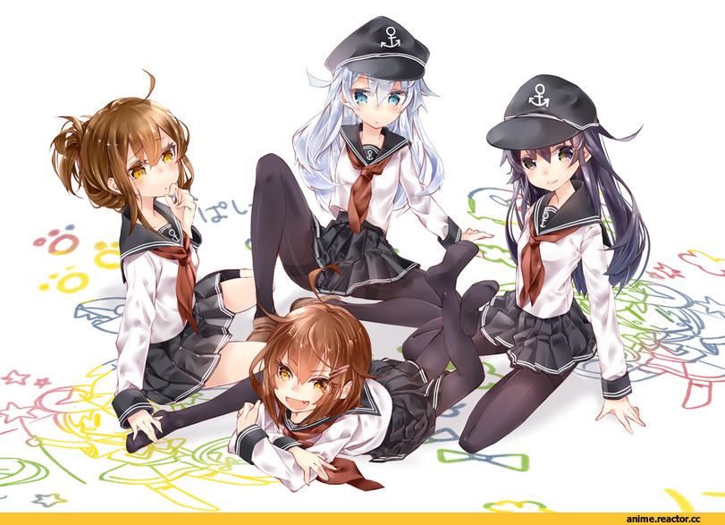 Kantai Collection, Akatsuki, Hibiki (Kantai Collection), ikazuchi (kantai collection), Inazuma (Kantai Collection), Anime