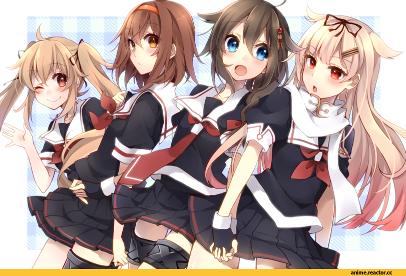 Kantai Collection, yuudachi (kantai collection), Murasame (Kantai Collection), Shigure (Kantai Collection), Shiratsuyu (Kantai Collection), Anime