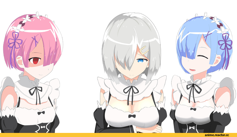vipper captain, Hamakaze (Kantai Collection), Kantai Collection, Rem (re zero), Re Zero Kara Hajimeru Isekai Seikatsu, Ram (Re Zero), crossover, Anime