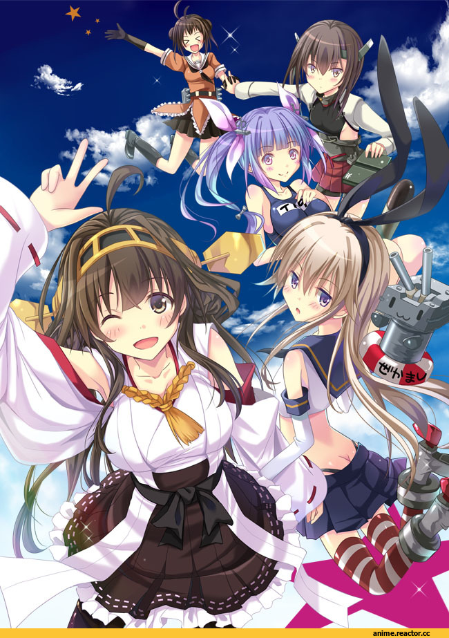 Kantai Collection, I-19, Kongou (Kantai Collection), Naka (Kantai Collection), Shimakaze, Taihou, Anime