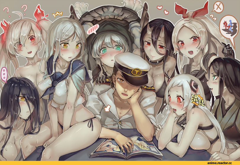 Kantai Collection, Admiral (Kantai Collection), Airfield Hime, battleship hime, Ta-class Battleship, Armored Aircraft Carrier Hime, Ru-class Battleship, Yo-class Submarine, Wo-Class Aircraft Carrier , Southern Ocean War Hime, Anime