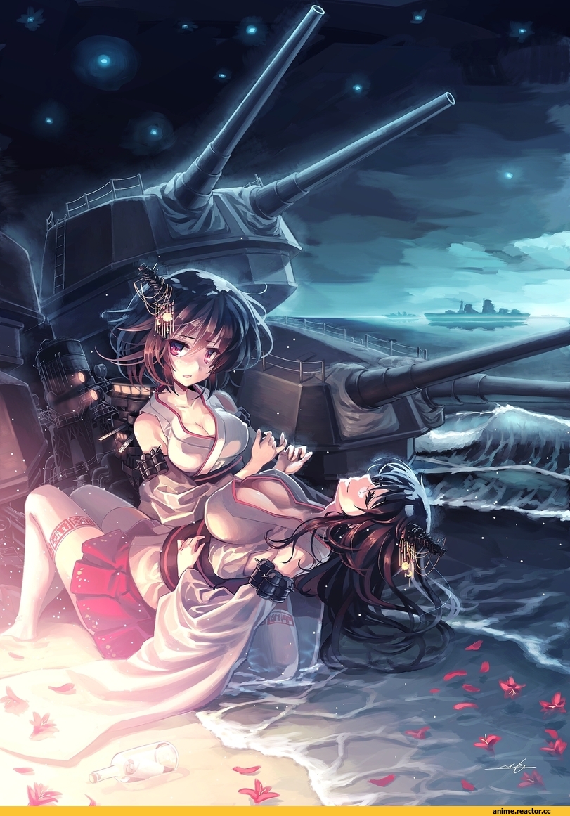 Kantai Collection, ещё в комментариях, Fusou, Yamashiro, Kongou (Kantai Collection), Yuudachi, Taihou, Anime