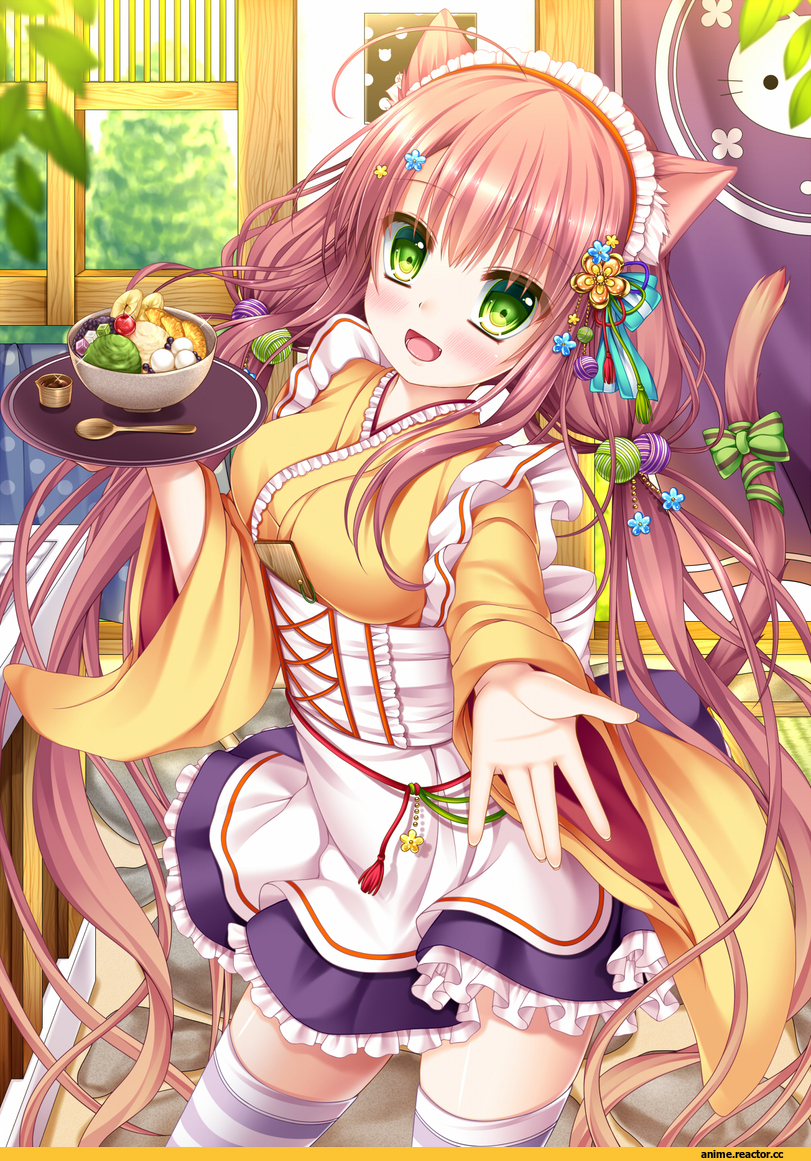 Anime Original, Anime Art, Maid, neko, Animal Ears, Anime