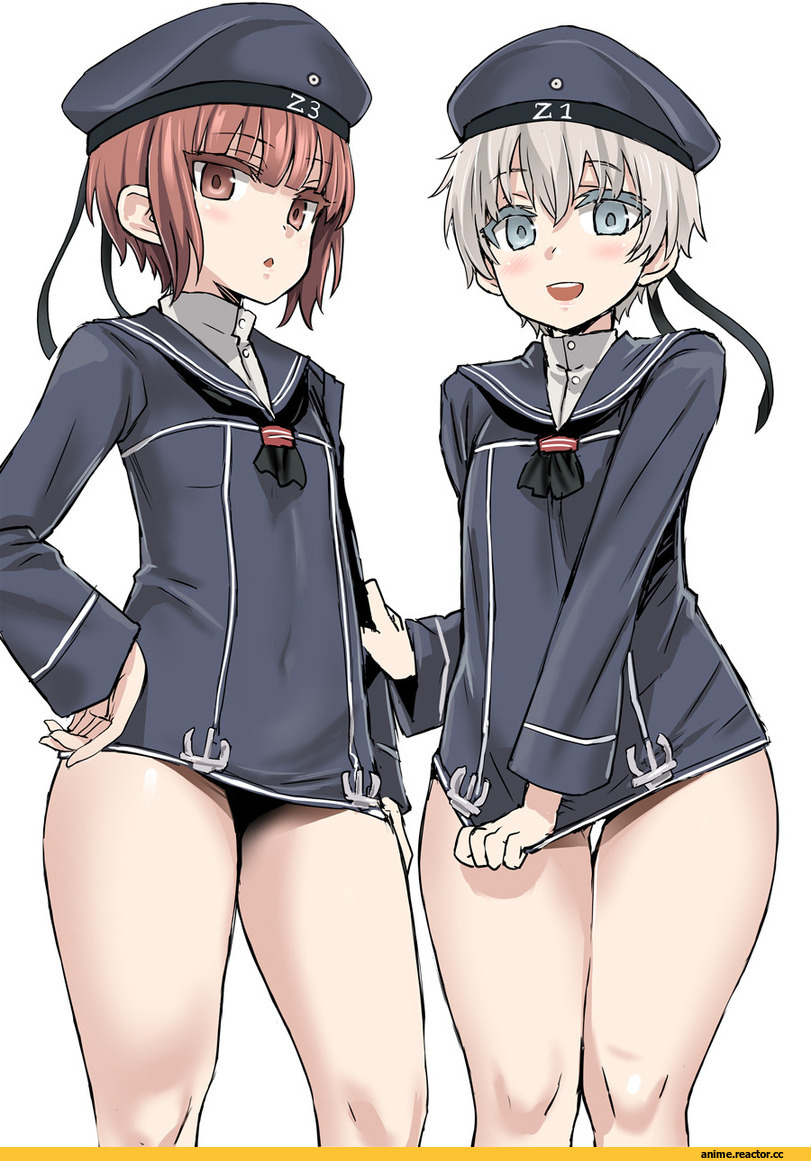 Z1 Leberecht Maass (Kantai Collection), Kantai Collection, Z3 Max Schultz (Kantai Collection), Asanagi, no panties?, Anime