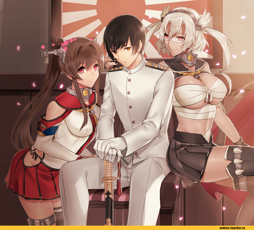 Kantai Collection, Yamato (Kantai Collection), Musashi (Kantai Collection), Admiral (Kantai Collection), Anime