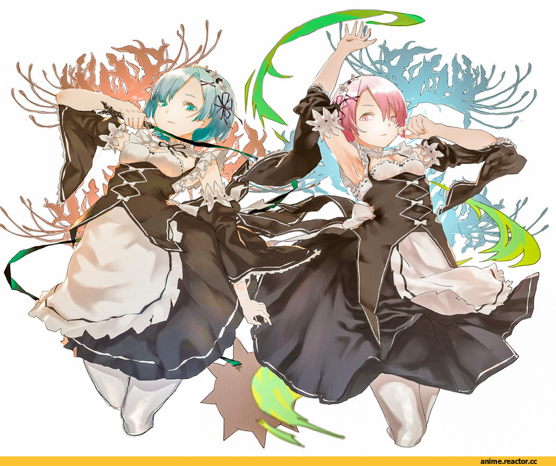 Re Zero Kara Hajimeru Isekai Seikatsu, Ram (Re Zero), Rem (re zero), nonokuroxxx, в комментариях ещё, Anime