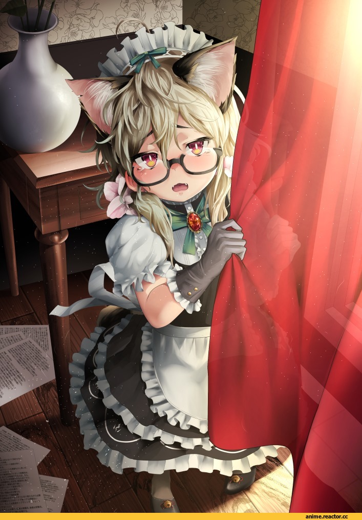neko, Animal Ears, Megane, Maid, Anime