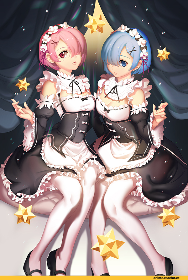 Re Zero Kara Hajimeru Isekai Seikatsu, Rem (re zero), Ram (Re Zero), lucidsky, Anime