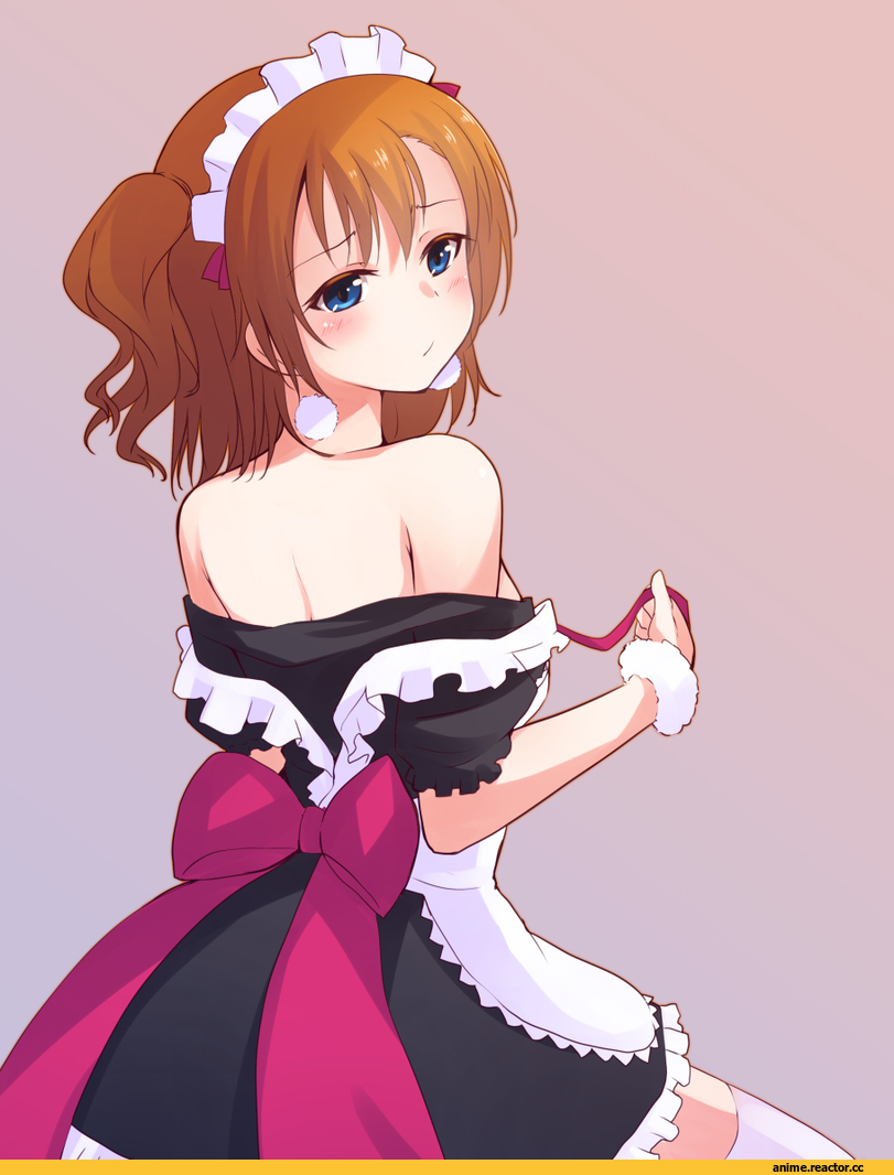 Anime Art, Nanotsuki, Love Live!, Kousaka Honoka, Maid, Anime
