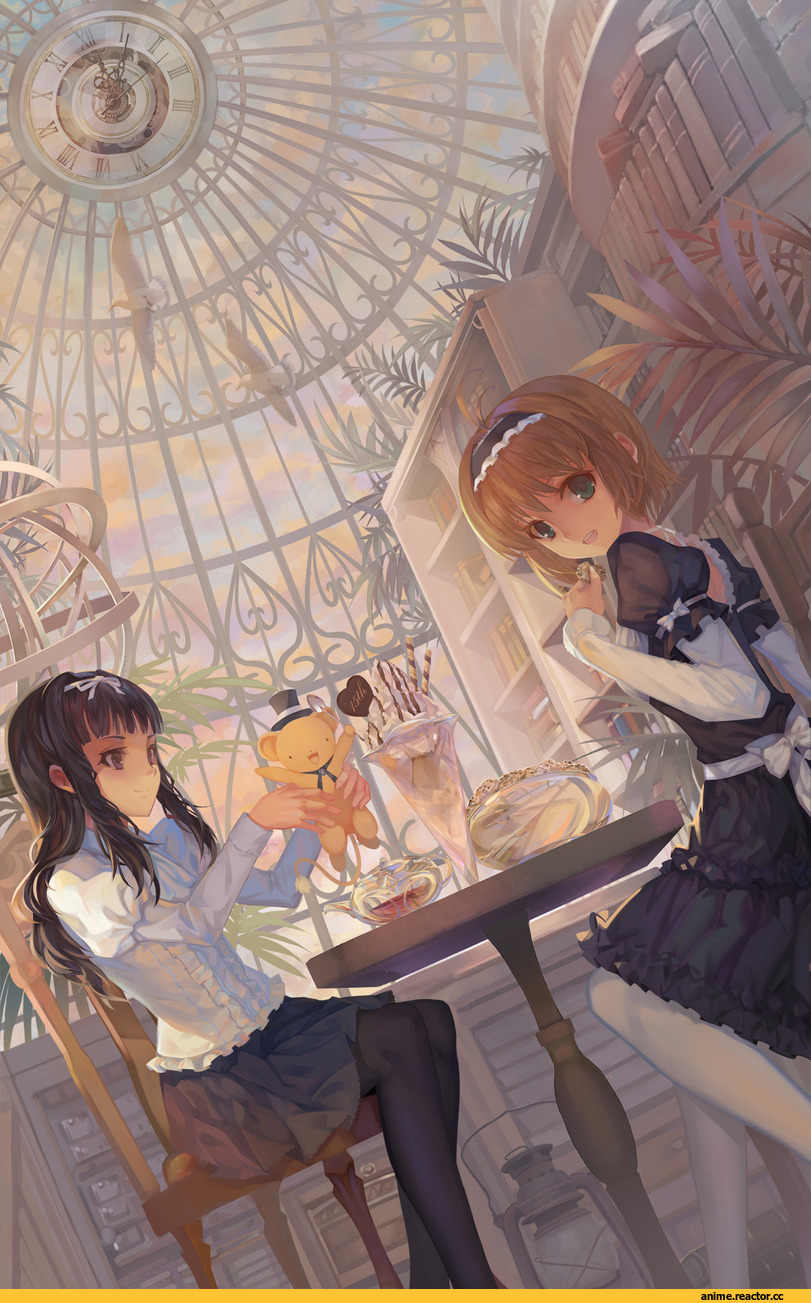 Kinomoto Sakura, paku, Maid, Cardcaptor Sakura, Daidouji Tomoyo, kero, Anime