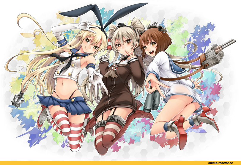 Kantai Collection, Yukikaze (Kantai Collection), Amatsukaze (Kantai Collection), Shimakaze, Anime