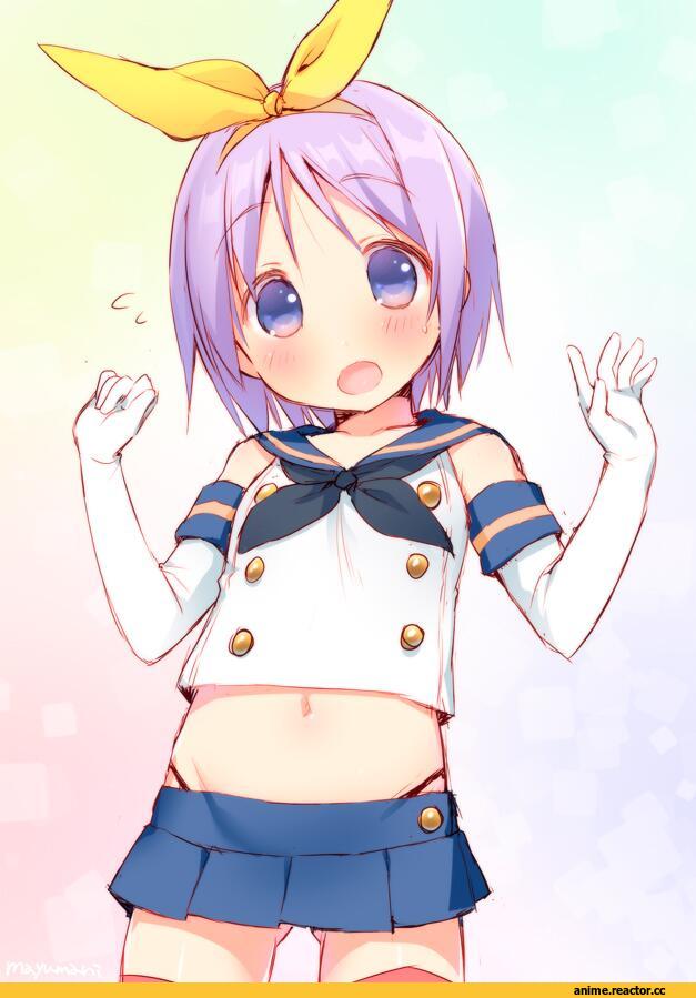 Hiiragi Tsukasa, Lucky Star, Shimakaze, Kantai Collection, crossover, Anime