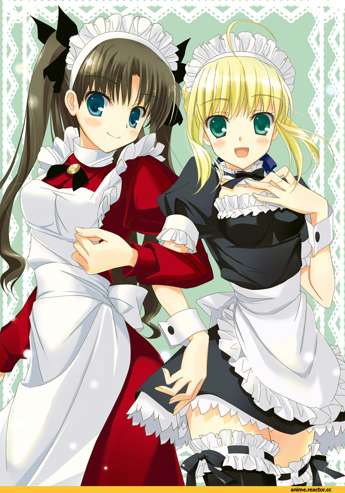 Fate (series), Saber (Fate), Rin Tohsaka, Maid, Anime