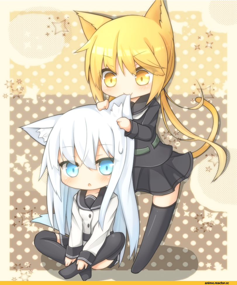 Kantai Collection, Satsuki (Kantai Collection), verniy (kantai collection), Animal Ears, neko, Anime