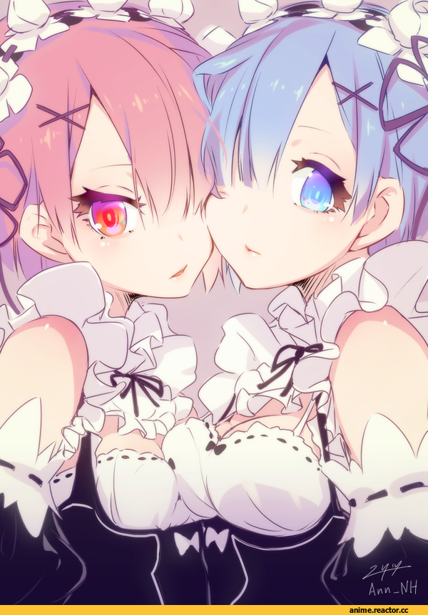 Nilitsu, Anime Art, Ram (Re Zero), Re Zero Kara Hajimeru Isekai Seikatsu, Rem (re zero), Anime