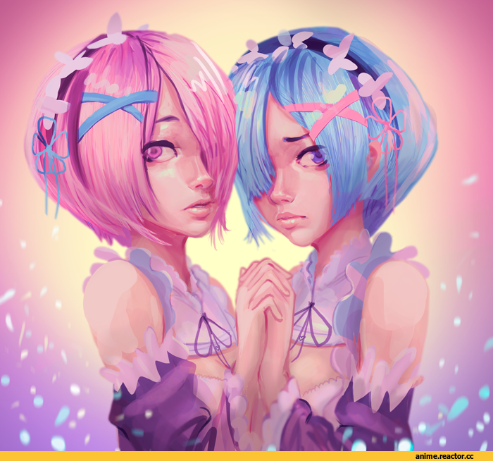 Re Zero Kara Hajimeru Isekai Seikatsu, Ram (Re Zero), Rem (re zero), 0xtsunamix0, Anime