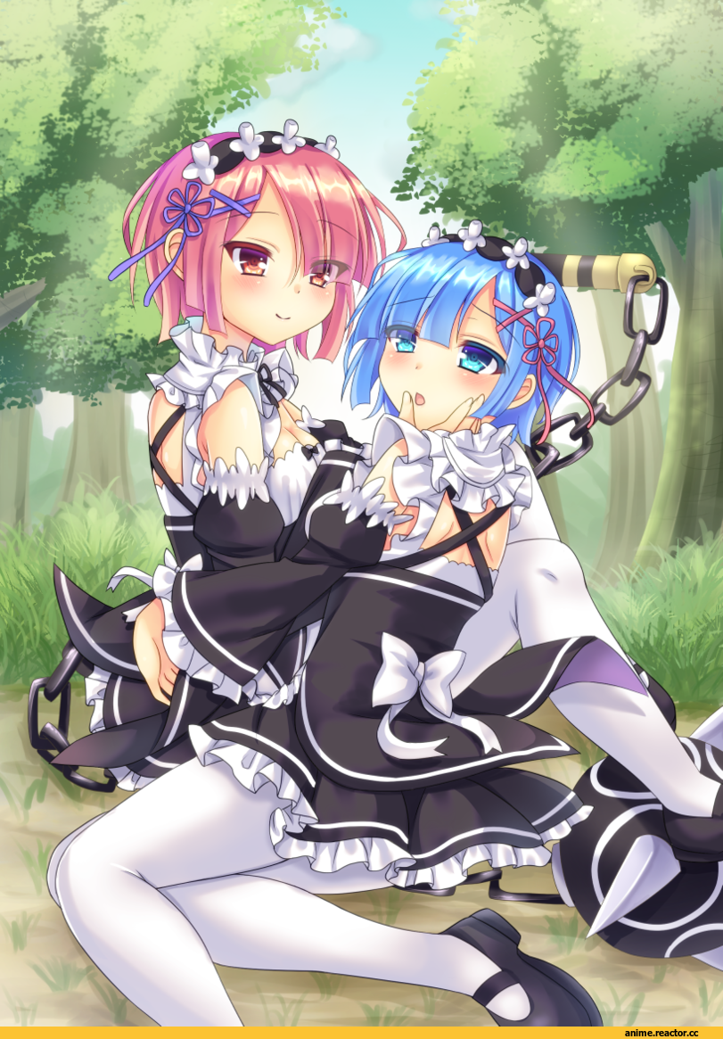 Re Zero Kara Hajimeru Isekai Seikatsu, Rem (re zero), Ram (Re Zero), rukacyuu, Anime