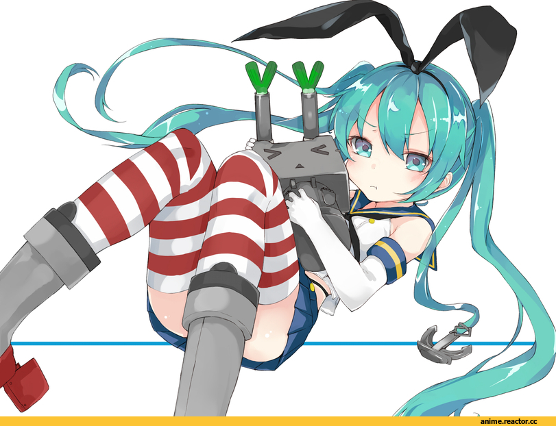 Vocaloid, Hatsune Miku, Kantai Collection, Shimakaze (cosplay), Anime