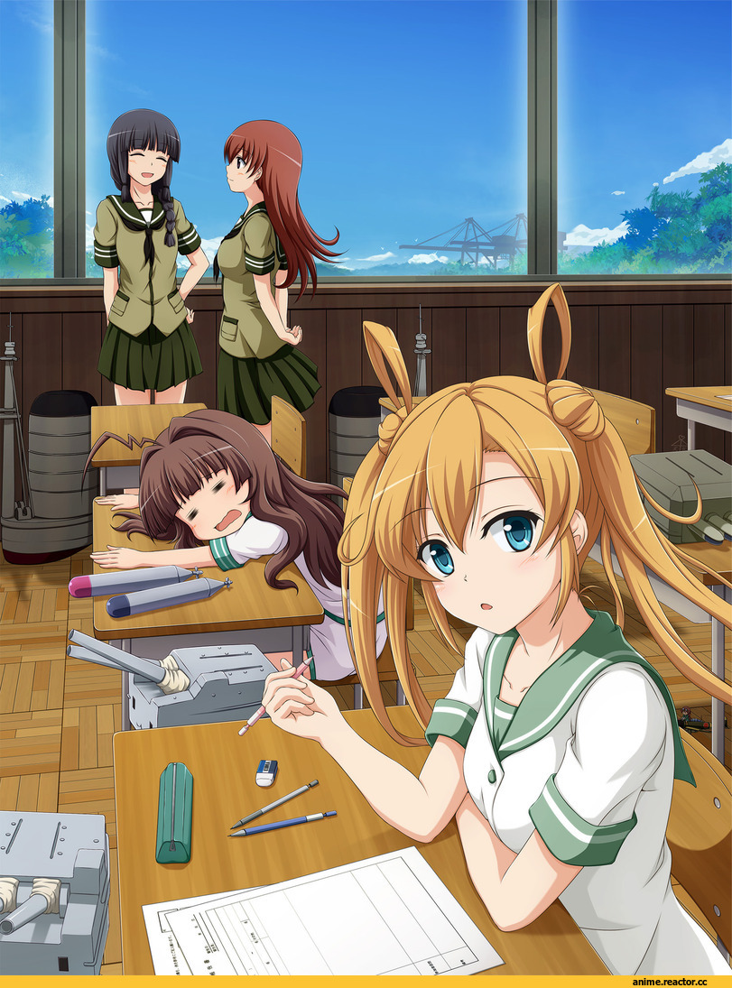 Kantai Collection, Abukuma, Kitakami (Kantai Collection), Kuma (Kantai Collection), Ooi (Kantai Collection), Anime