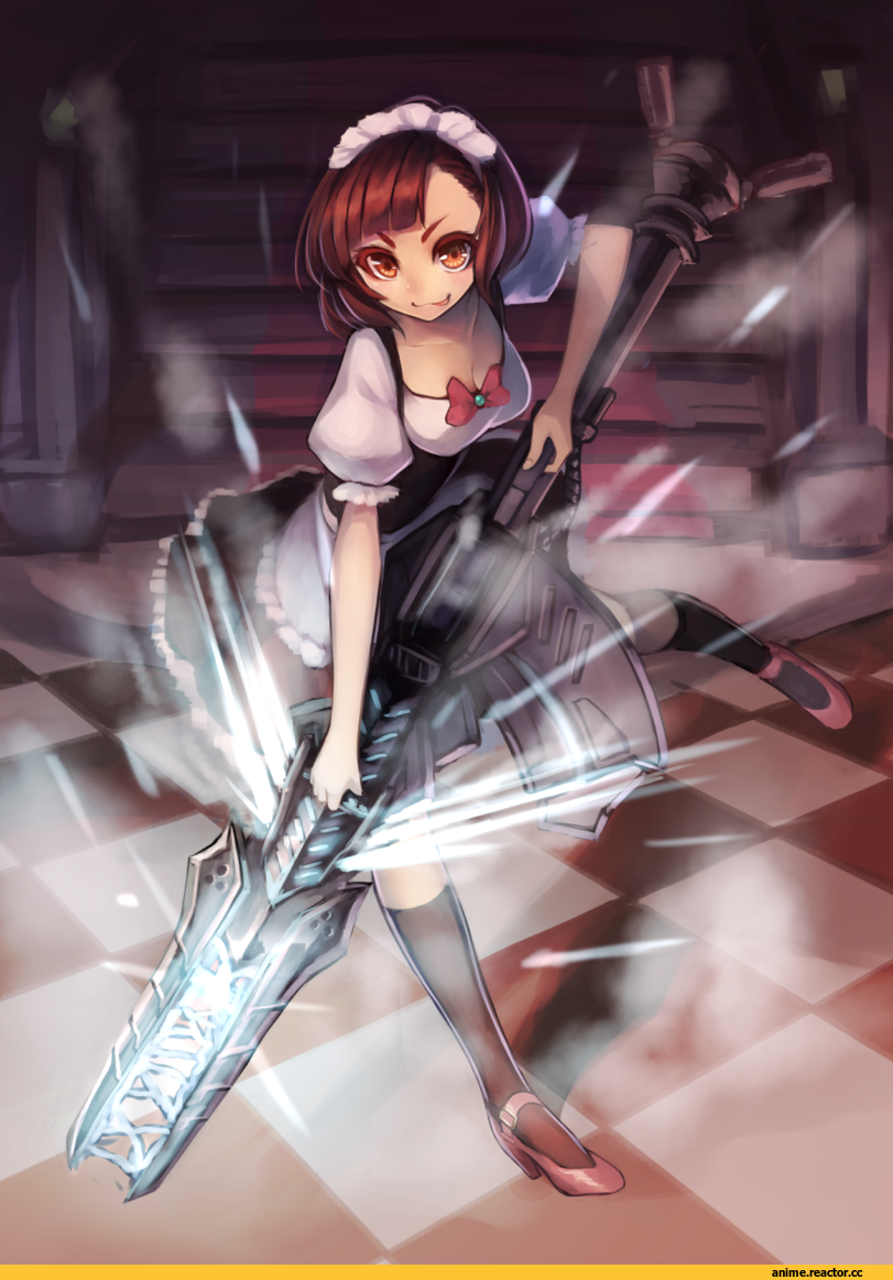 Anime Original, Anime Art, hrtyuk, Anime Няши, Опасные Няшки, Maid, Anime