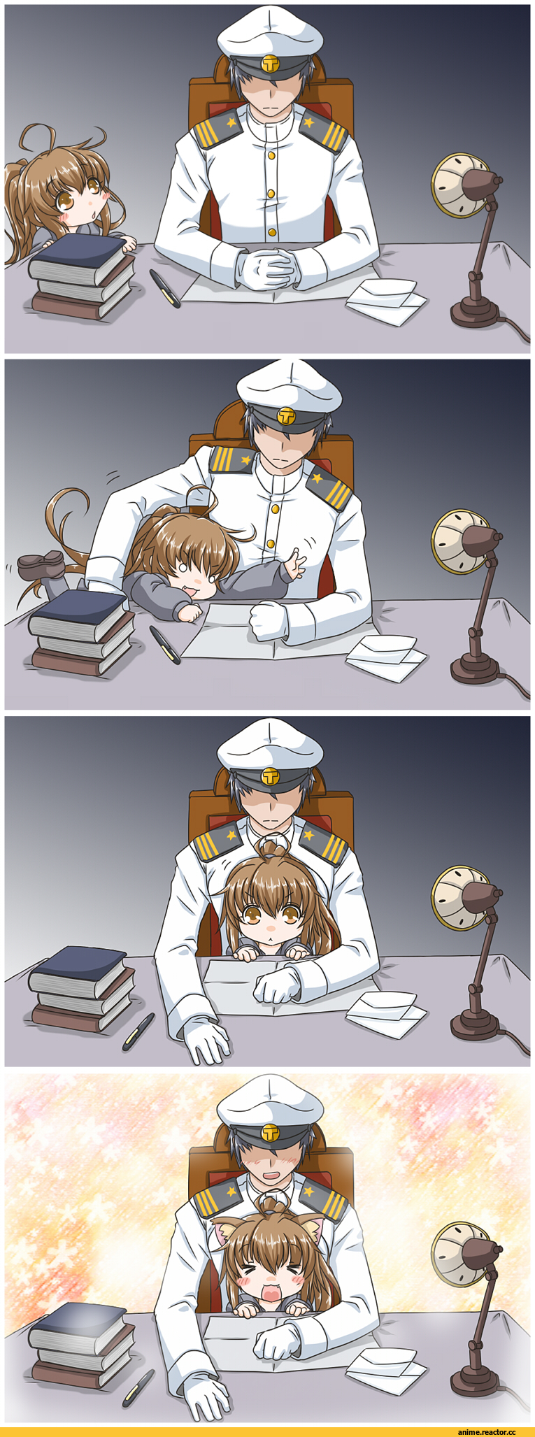 Kantai Collection, Fumizuki, Admiral (Kantai Collection), neko, Animal Ears, Anime