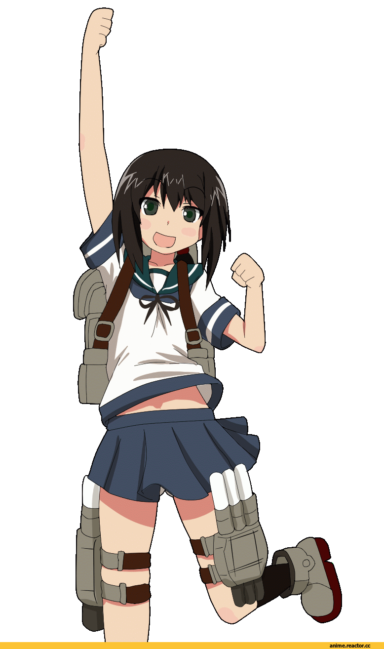 Kantai Collection, anime gif, Fubuki (Kantai Collection), Anime