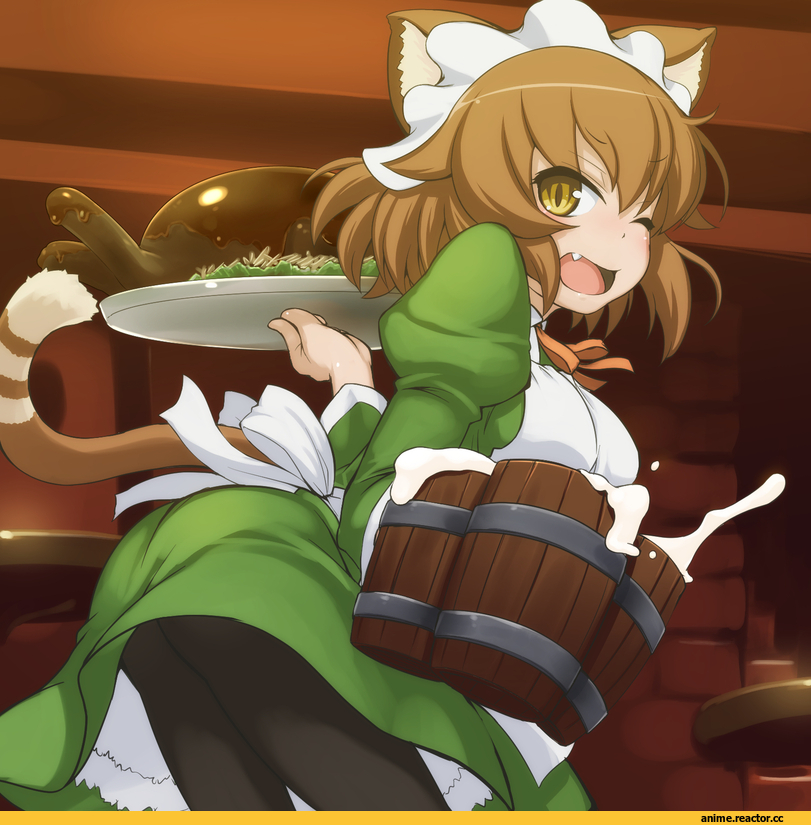 Syr Flover, Danmachi, Animal Ears, Maid, Anya Flomer, neko, Anime