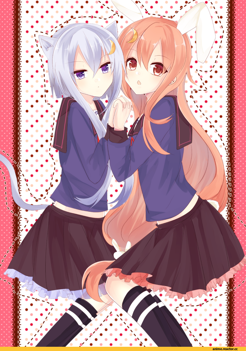 Kantai Collection, Yayoi (Kantai Collection), Uzuki (Kantai Collection), Неко, Animal Ears, Usagimimi, Anime