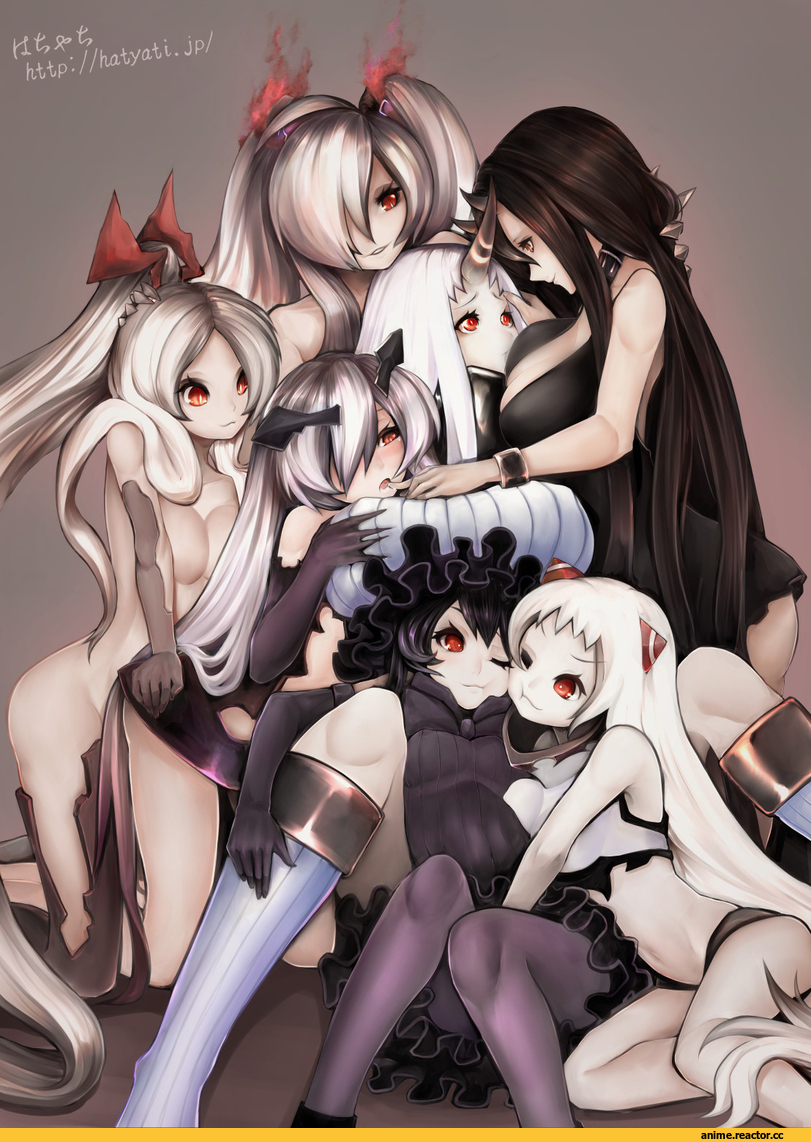 Kantai Collection, Airfield Hime, Anchorage Hime, Armored Aircraft Carrier Hime, battleship hime, Isolated Island Oni, Seaport Hime, Southern Ocean War Hime, hachachi, Anime