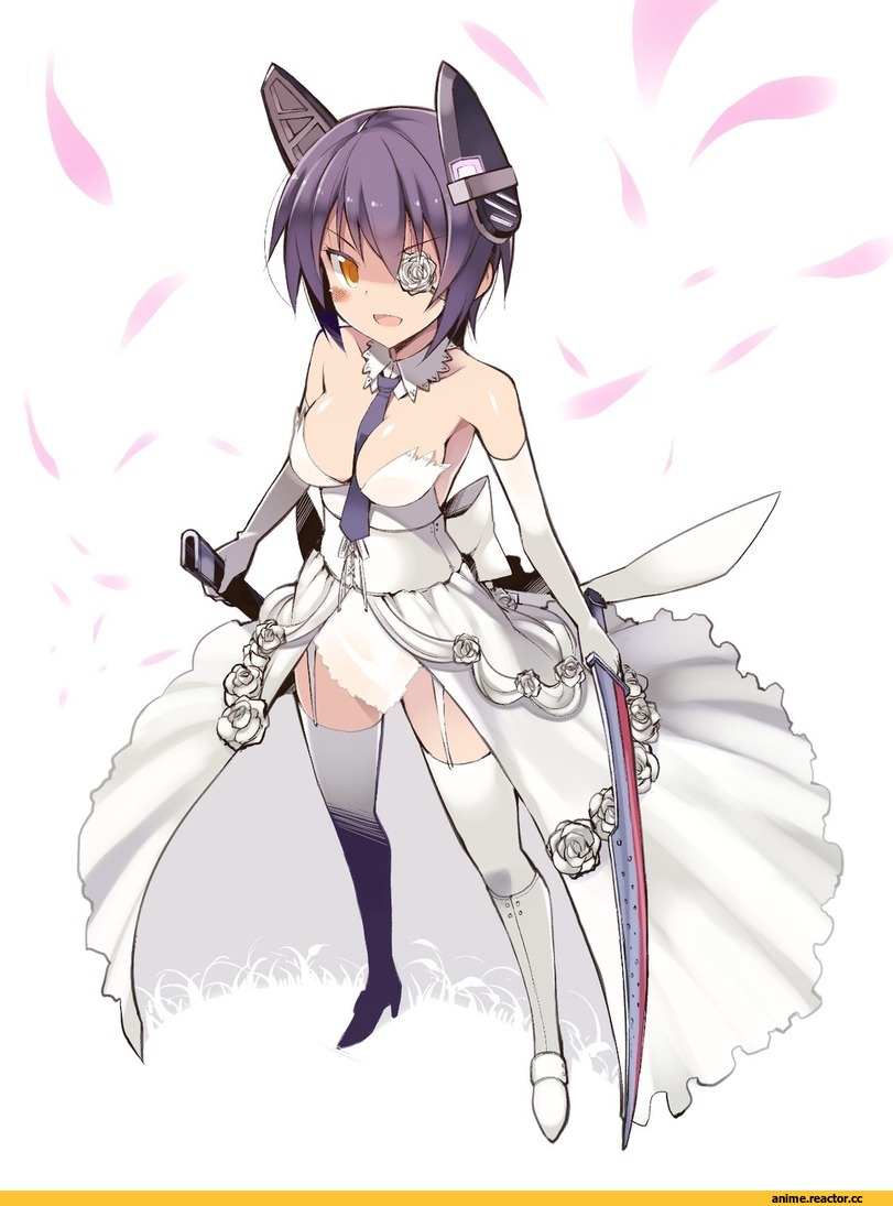Tenryuu, Kantai Collection, Anime Art, невеста, свадебное платье, Anime