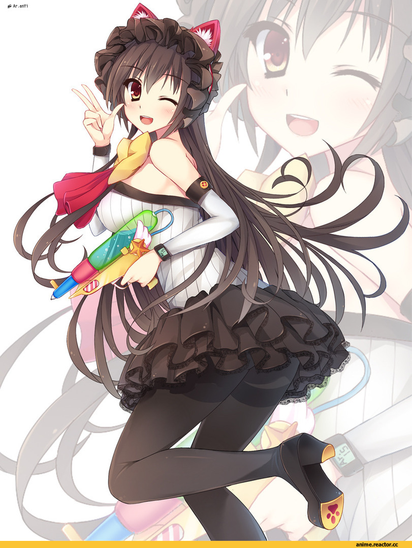 Isolated Island Oni, Kantai Collection, Неко, Animal Ears, Anime