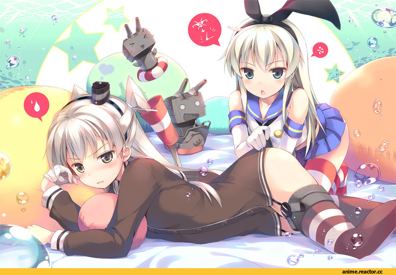 Kantai Collection, Amatsukaze (Kantai Collection), shimakaze (kantai collection), rensouhou-kun, Anime