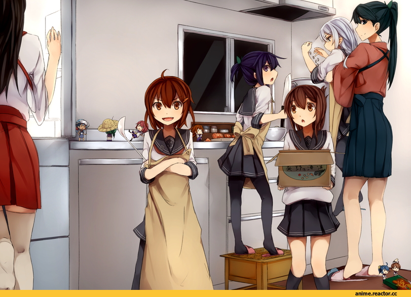 Houshou (Kantai Collection), Kantai Collection, Hibiki (Kantai Collection), Inazuma (Kantai Collection), Ikazuchi, Akatsuki, Akagi, Fairy (Kantai Collection), Anime