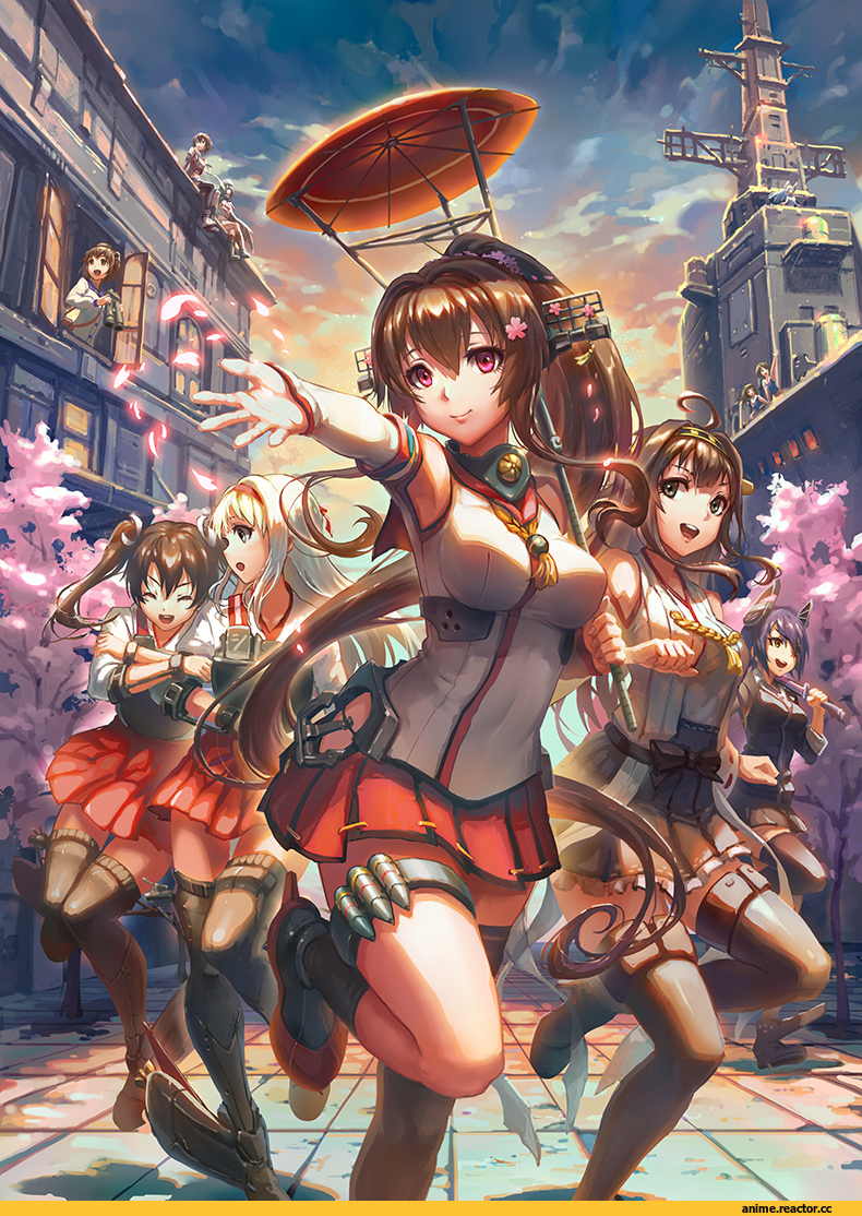 Shoukaku (Kantai Collection), Kongou (Kantai Collection), Zuikaku (Kantai Collection), Akashi (Kantai Collection), Yamato (Kantai Collection), Murakumo (Kantai Collection), Sendai (Kantai Collection), Yukikaze (Kantai Collection), Tenryuu, Kiso, Anime, Kantai Collection, Maya (Kantai Collection)
