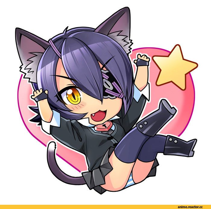 Tenryuu, Kantai Collection, Animal Ears, chibi, neko, Anime