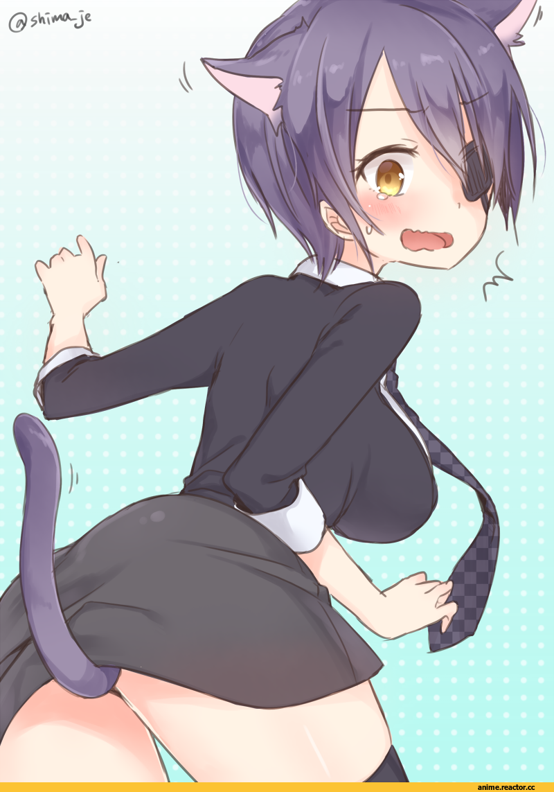 tenryuu (kantai collection), Kantai Collection, neko, Animal Ears, Anime