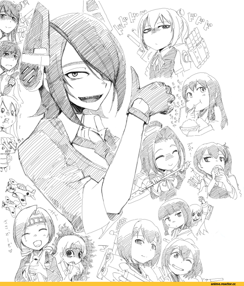 tenryuu (kantai collection), Anime Art, tatsuta (kantai collection), Akagi, Fusou, ooi, shiranui, Yamashiro, Kaga (Kantai Collection), Kitakami (Kantai Collection), Anime, Kantai Collection, rensouhou-chan, Ise, Hellshock