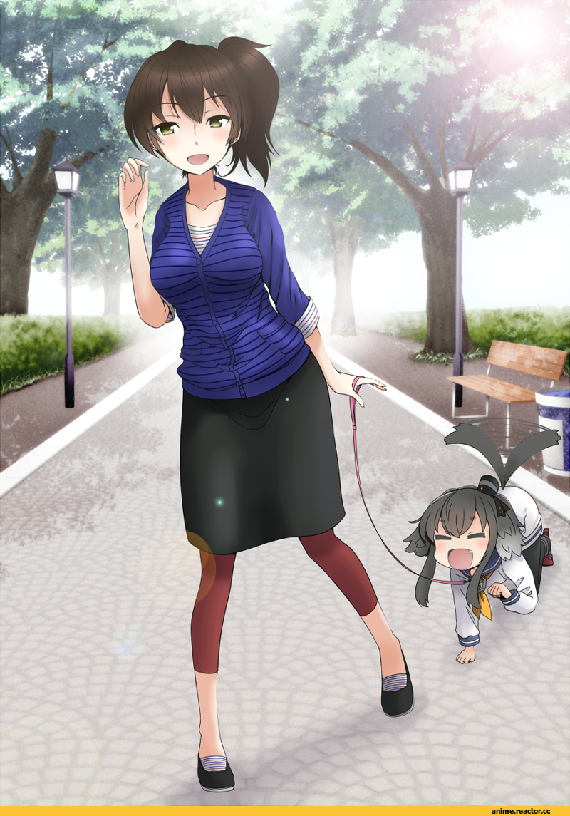 Kantai Collection, Kaga (Kantai Collection), Tokitsukaze (Kantai Collection), Animal Ears, Inumimi, Anime