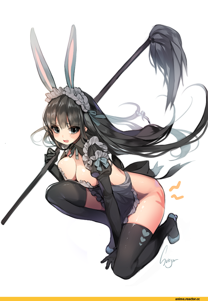 Usagimimi, Animal Ears, Anime Original, Anime Art, apron, sorolp, шлепок, Maid, Anime