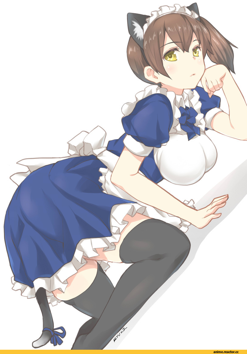 Kaga (Kantai Collection), Kantai Collection, Animal Ears, Неко, Anime