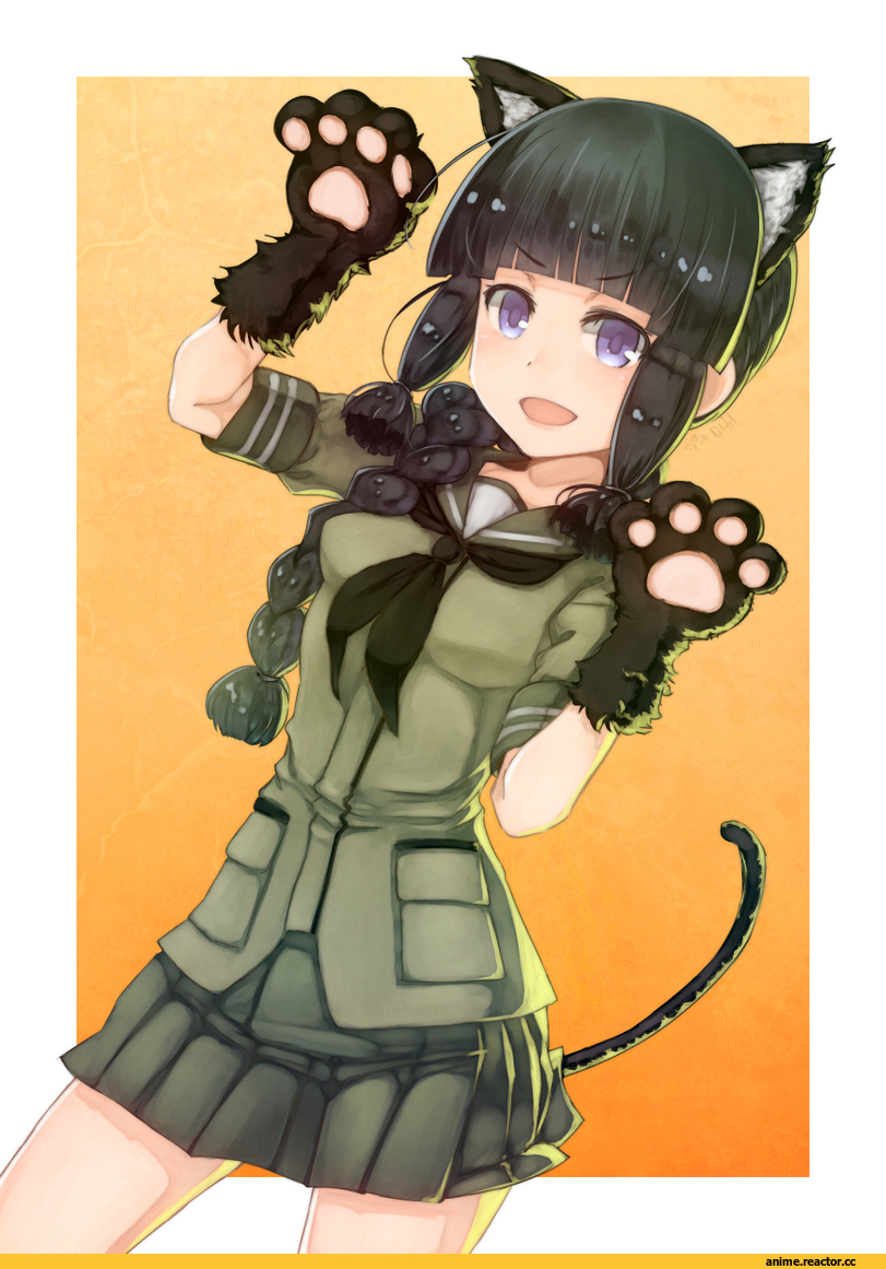 Kitakami (Kantai Collection), Kantai Collection, Неко, Animal Ears, Anime