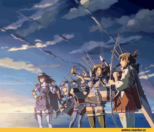 Akatsuki, Kantai Collection, Hibiki (Kantai Collection), Inazuma (Kantai Collection), Tenryuu, Anime Гифки, Ikazuchi, Anime