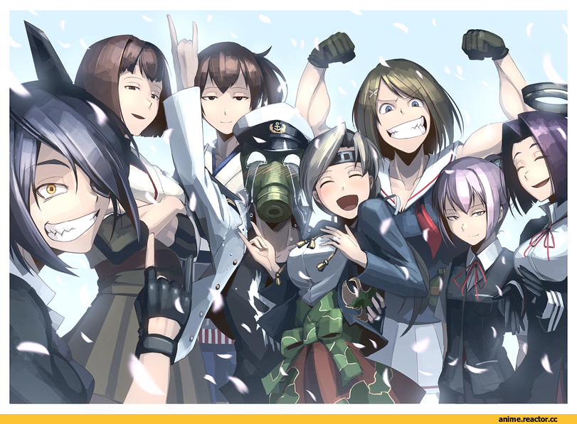 Hellshock, Anime Art, Admiral (Kantai Collection), Hyuuga (Kantai Collection), Kaga (Kantai Collection), Maya (Kantai Collection), Shiranui (Kantai Collection), tatsuta (kantai collection), tenryuu (kantai collection), личное, Anime, Kantai Collection, Chitose (Kantai Collection)