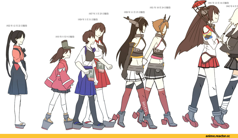 Kantai Collection, bai lao shu, Akagi (Kantai Collection), Houshou (Kantai Collection), Kaga (Kantai Collection), Musashi (Kantai Collection), Nagato (Kantai Collection), Ryuujou, Yamato (Kantai Collection), Anime
