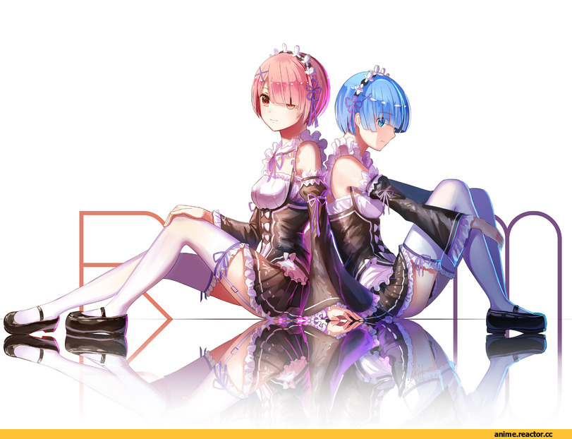 Rem (re zero), Re Zero Kara Hajimeru Isekai Seikatsu, red flowers, Ram (Re Zero), Anime